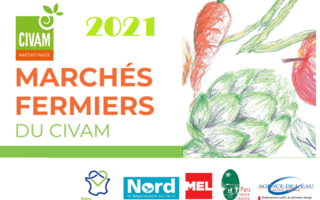 Marchés fermiers du CIVAM 2021au relai nature du Parc de la Deûle (Santes)